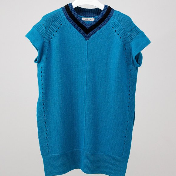 Dorothee Schumacher Teal V-Neck Vest - Picture 1 of 9